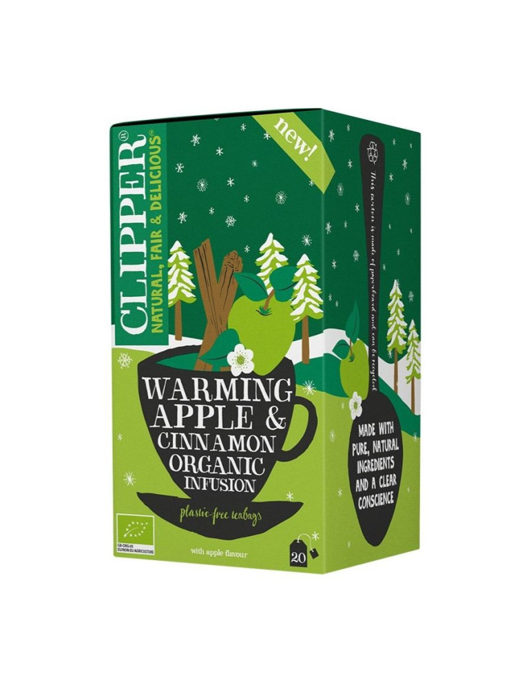 Clipper soojendav õuna-kaneeli tee, 20 tk